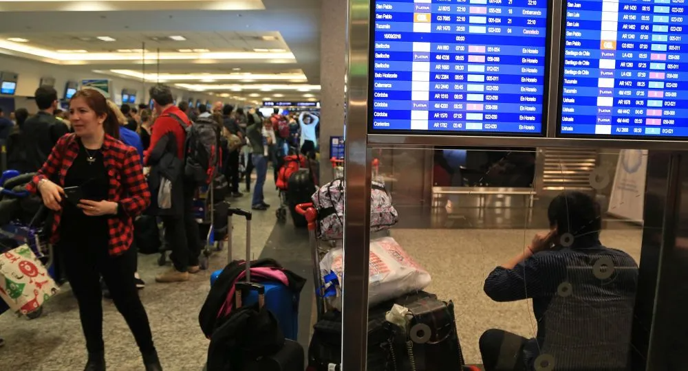 paro aeronáutico en Aeroparque